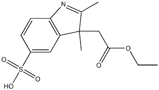 3-((ETHOXYCARBONYL)METHYL)-2,3-DIMETHYL-3H-INDOLE-5-SULFONIC ACID 结构式