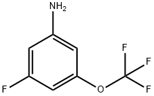 3-氟-5-(三氟甲氧基)苯胺 结构式