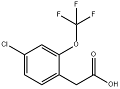 4-氯-2-(三氟甲氧基)苯乙酸 结构式