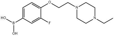 4-(2-(4-乙基哌嗪-1-基)乙氧基)-3-氟苯基硼酸 结构式