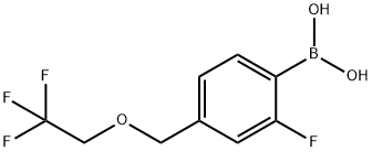 2-氟-4-(((2,2,2-三氟乙氧基)甲基)苯基硼酸 结构式