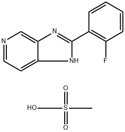 2-(2-fluorophenyl)-3H-iMidazo[4,5-c]pyridine Methanesulfonate 结构式