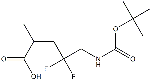 5-(tert-butoxycarbonylaMino)-4,4-difluoro-2-Methylpentanoic acid 结构式