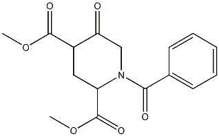 diMethyl 1-benzoyl-5-oxopiperidine-2,4-dicarboxylate 结构式