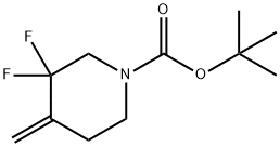 tert-butyl 3,3-difluoro-4-Methylenepiperidine-1-carboxylate 结构式