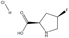 (2R,4R)-4-氟吡咯烷-2-甲酸盐酸盐 结构式