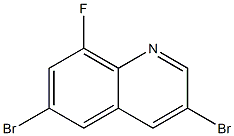 3,6-二溴-8-氟喹啉 结构式