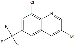 3-溴-8-氯-6-(三氟甲基)喹啉 结构式