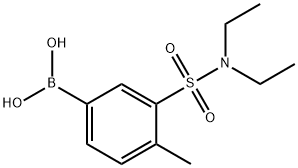 (3-(N,N-二乙基氨磺酰)-4-甲基苯基)硼酸 结构式