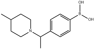 (4-(1-(4-甲基哌啶-1-基)乙基)苯基)硼酸盐酸 结构式