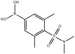 (4-(N,N-二甲基氨磺酰)-3,5-二甲基苯基)硼酸 结构式