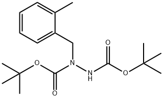 二-叔丁基1-(2-甲苄基)肼-1,2-二羧酸酯 结构式