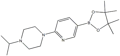 1-isopropyl-4-(5-(4,4,5,5-tetraMethyl-1,3,2-dioxaborolan-2-yl)pyridin-2-yl)piperazine 结构式