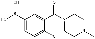 (4-氯-3-(4-甲基哌嗪-1-羰基)苯基)硼酸 结构式