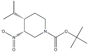 Cis-tert-butyl 4-isopropyl-3-nitropiperidine-1-carboxylate 结构式