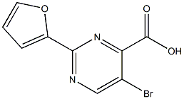 2-呋喃-2-基-5-溴嘧啶-4-甲酸 结构式