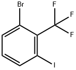 1-溴-3-碘-2-三氟甲基苯 结构式