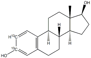 雌二醇-13C2, 100UG/ML于乙腈 结构式