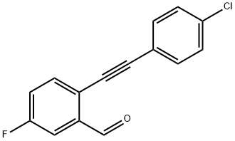 (2 -(4 -氯苯基)乙炔基)-5-氟苯甲醛 结构式