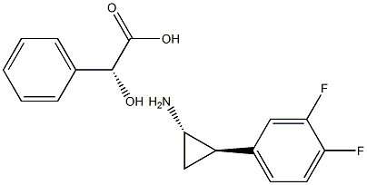 (1S,2R)-2-(3,4-二氟苯基) 环丙胺.(R)-扁桃酸盐 结构式