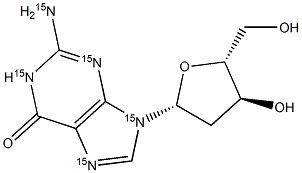 2-脱氧鸟苷-15N5 结构式