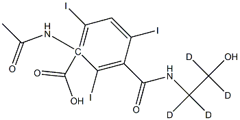 碘羟拉酸D4 结构式