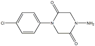 1-氨基-4-(4-氯苯基)-2,5-二酮哌嗪 结构式