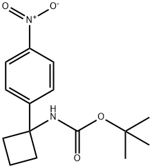(1-(4-硝基苯基)环丁基)氨基甲酸叔丁酯 结构式