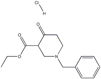 1-苄基-4-哌啶酮-3-羧酸甲酯盐酸盐 结构式