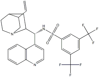 N-[(9R)-奎宁-9-基]-3,5-双(三氟甲基)苯亚磺酰胺 结构式