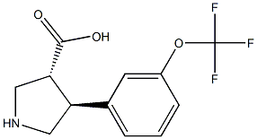 (+/-)-trans-4-(3-trifluoroMethoxy-phenyl)-pyrrolidine-3-carboxylic acid 结构式