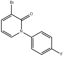 3-broMo-1-(4-fluorophenyl)pyridin-2(1H)-one 结构式