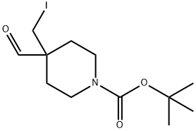 tert-butyl 4-forMyl-4-(iodoMethyl)piperidine-1-carboxylate 结构式