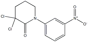 3,3-二氯-1-(3-硝基苯基)哌啶-2-酮 结构式