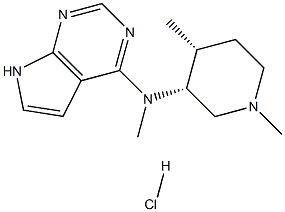 N-((3R,4R)-1,4-二甲基哌啶-3-基)-N-甲基-7H-吡咯并[2,3-D]嘧啶-4-胺盐酸盐 结构式