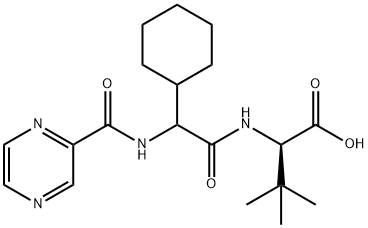 (S)-2-((R)-2-环己基-2-(吡嗪-2-甲酰胺基)乙酰氨基)-3,3-二甲基丁酸 结构式