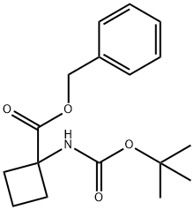 苄基-1 - (叔丁氧羰基)环丁烷羧酸乙酯 结构式