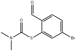 S-(5-溴-2-甲酰基苯基)二甲基硫代氨基甲酸酯 结构式