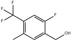 2-氟-5-甲基-4-(三氟甲基)苄醇 结构式