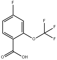 4-氟-2-(三氟甲氧基)苯甲酸 结构式