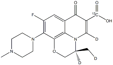 左氧氟沙星-13C-D3 结构式