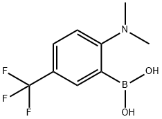 2-(二甲氨基)-5-(三氟甲基)苯基硼酸 结构式