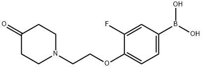 3-氟-4-(2-(4-羰基哌啶-1-基)乙氧基)苯基硼酸 结构式