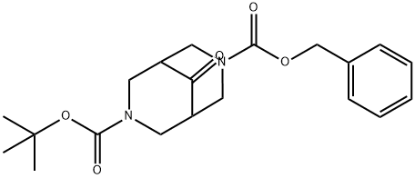 3-benzyl 7-tert-butyl 9-oxo-3,7-diaza-bicyclo[3.3.1]nonane-3,7-dicarboxylate 结构式