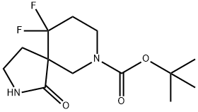 7-Boc-10,10-DIFLUORO-2,7-DIAZA-SPIRO[4.5]DECAN-1-ONE 结构式