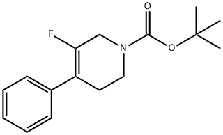 tert-butyl 3-fluoro-4-phenyl-5,6-dihydropyridine-1(2H)-carboxylate 结构式