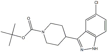 tert-butyl 4-(5-chloro-1H-indazol-3-yl)piperidine-1-carboxylate 结构式