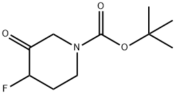 4-氟-3-氧代哌啶-1-甲酸叔丁酯 结构式