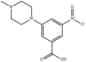 3-(4-METHYLPIPERAZIN-1-YL)-5-NITROBENZOIC ACID 结构式