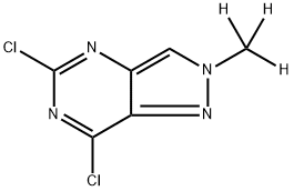 5,7-Dichloro-2-trideuteroMethyl-2H-pyrazolo[4,3-d]pyriMidine 结构式